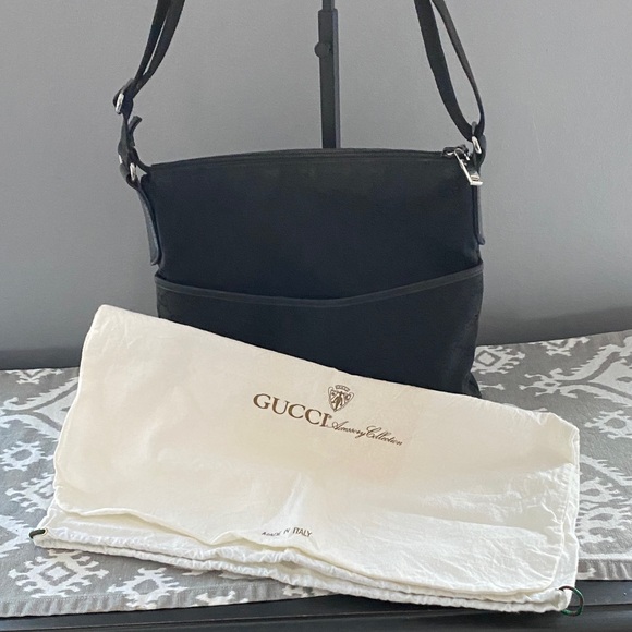 Gucci GG Black Canvas Messenger/Crossbody Bag with Dust Bag - Picture 13 of 13